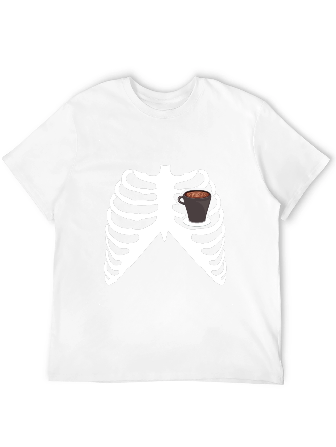 Coffee Skeleton Graphic T-Shirt