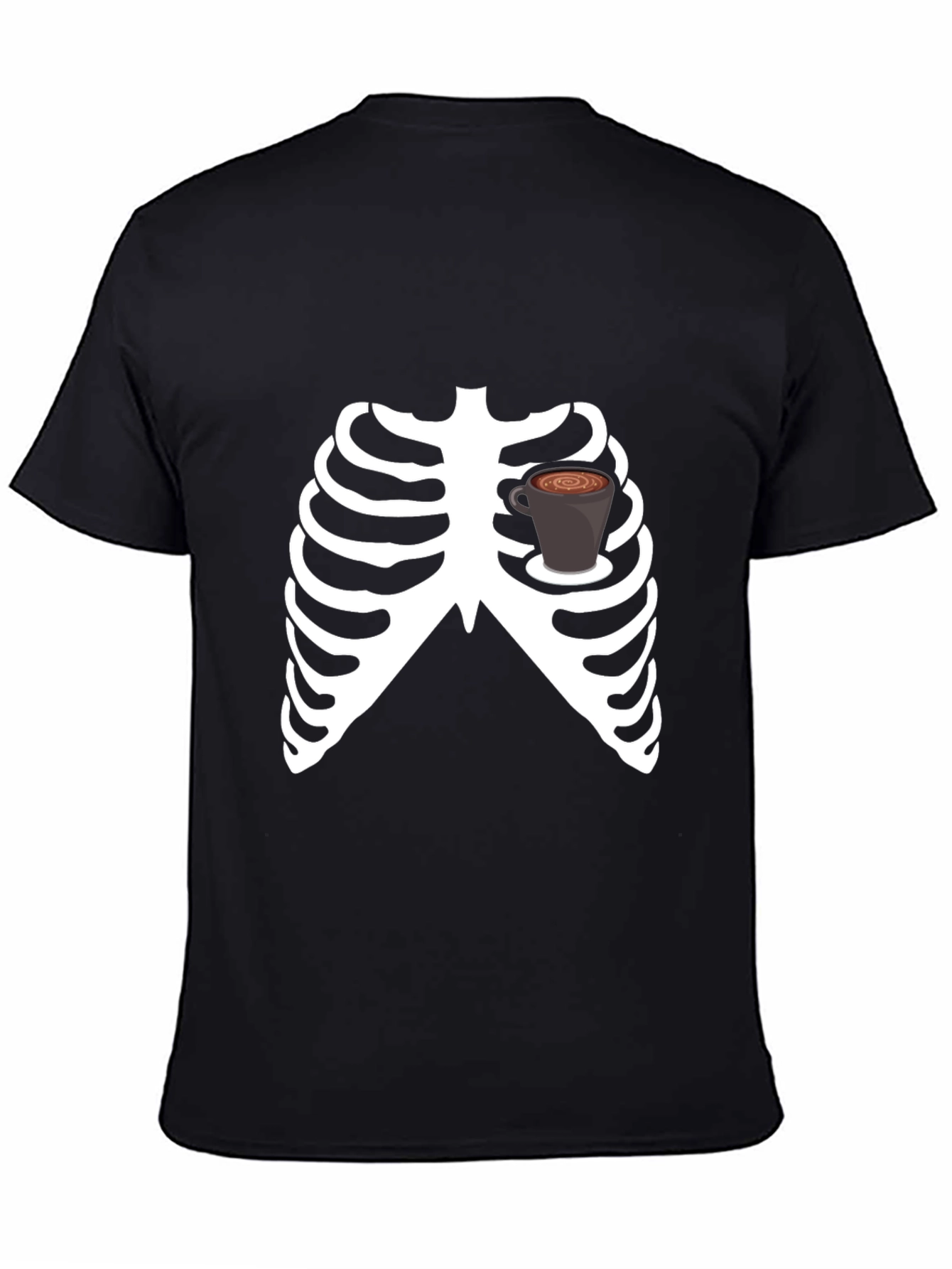 Coffee Skeleton Graphic T-Shirt