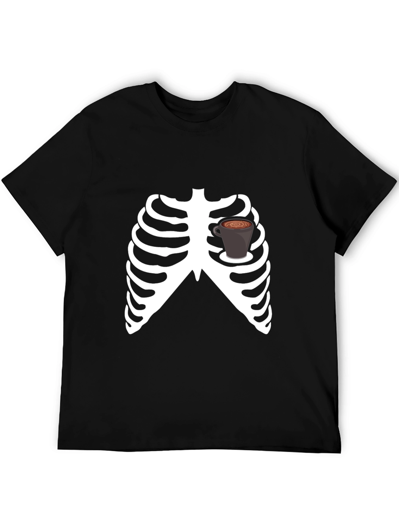 Coffee Skeleton Graphic T-Shirt