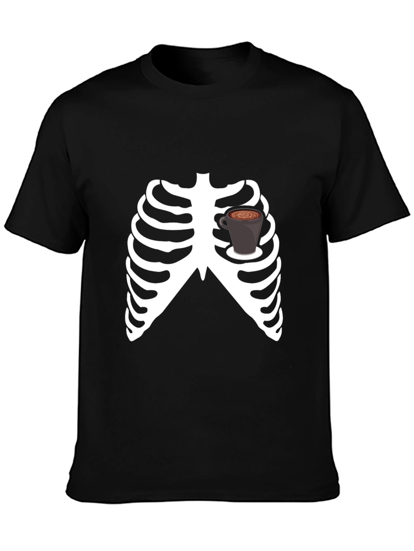 Coffee Skeleton Graphic T-Shirt