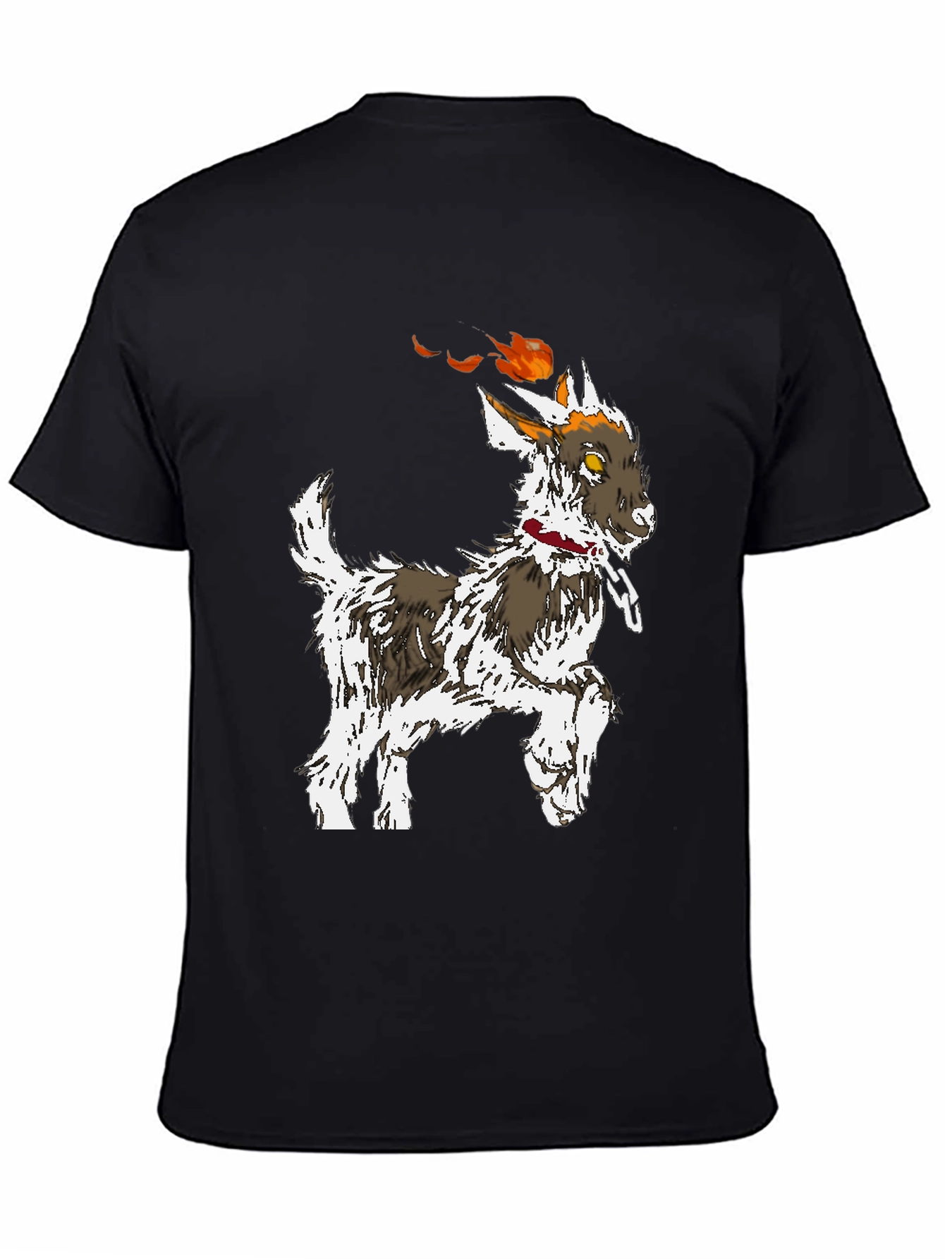 Flaming Goat Graphic T-Shirt - Unique Mens Tee