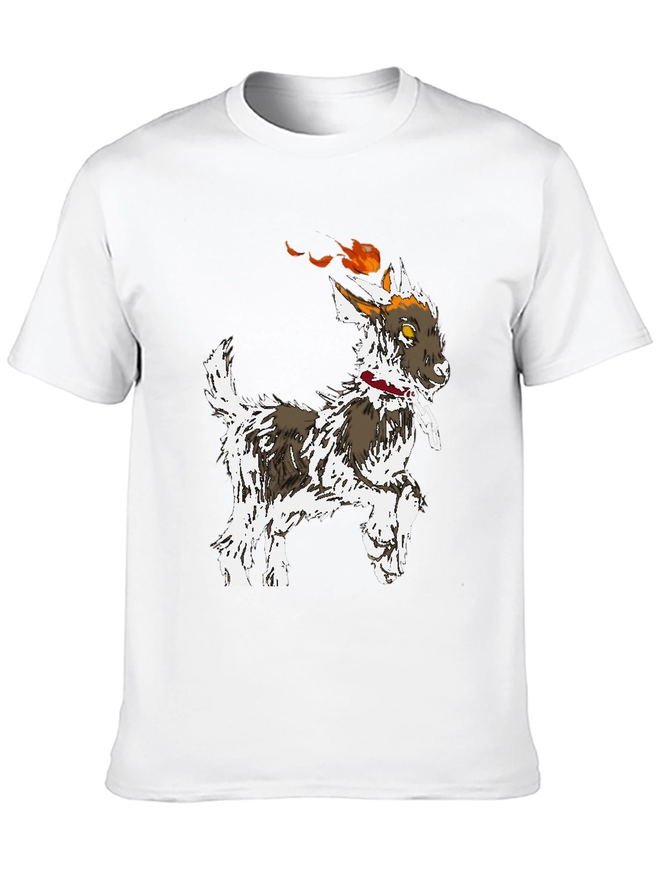 Flaming Goat Graphic T-Shirt - Unique Mens Tee