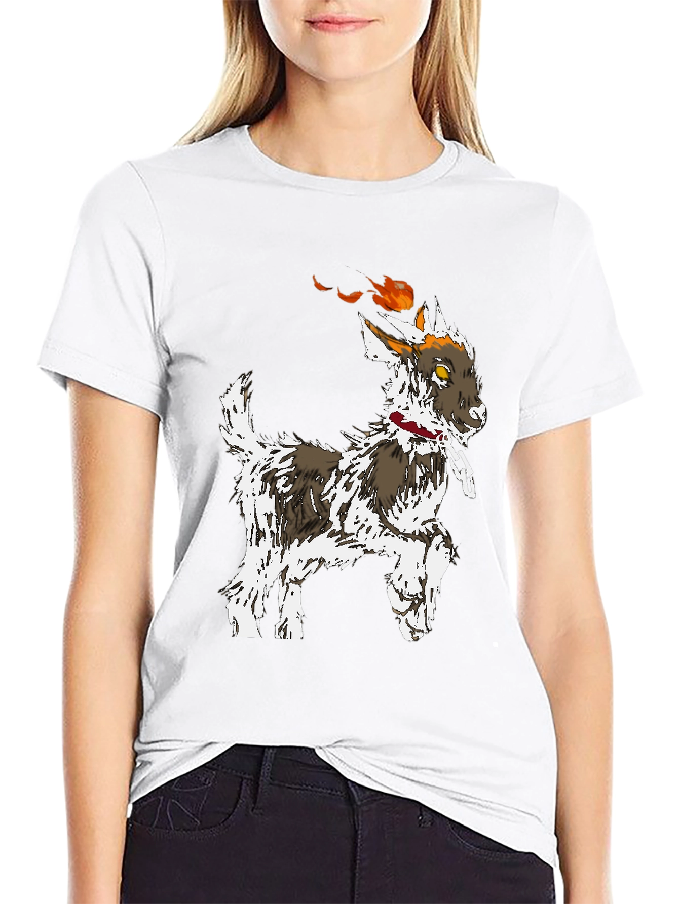 Flaming Goat Graphic T-Shirt - Unique Mens Tee