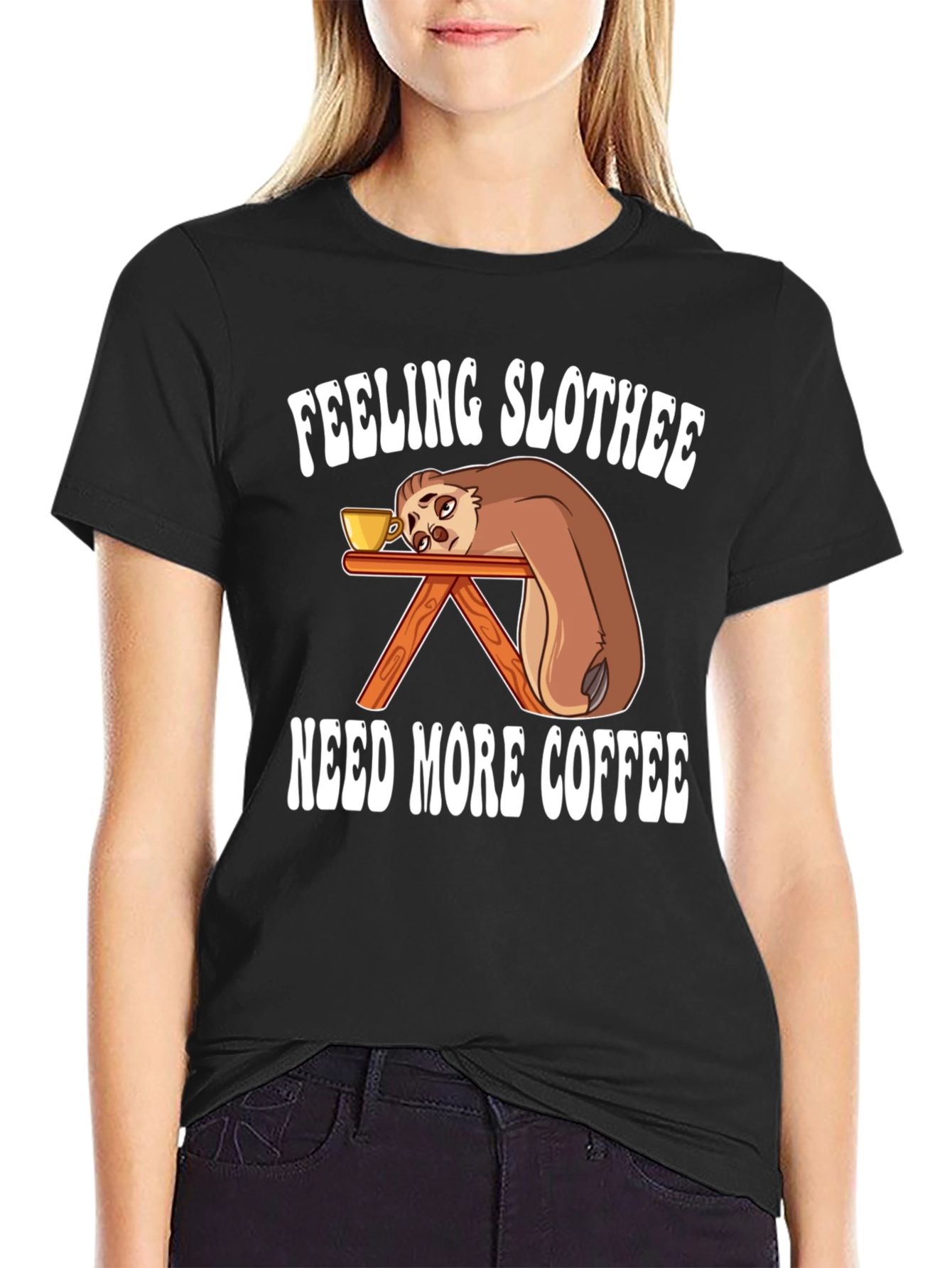 Feeling Slothee Coffee T-Shirt