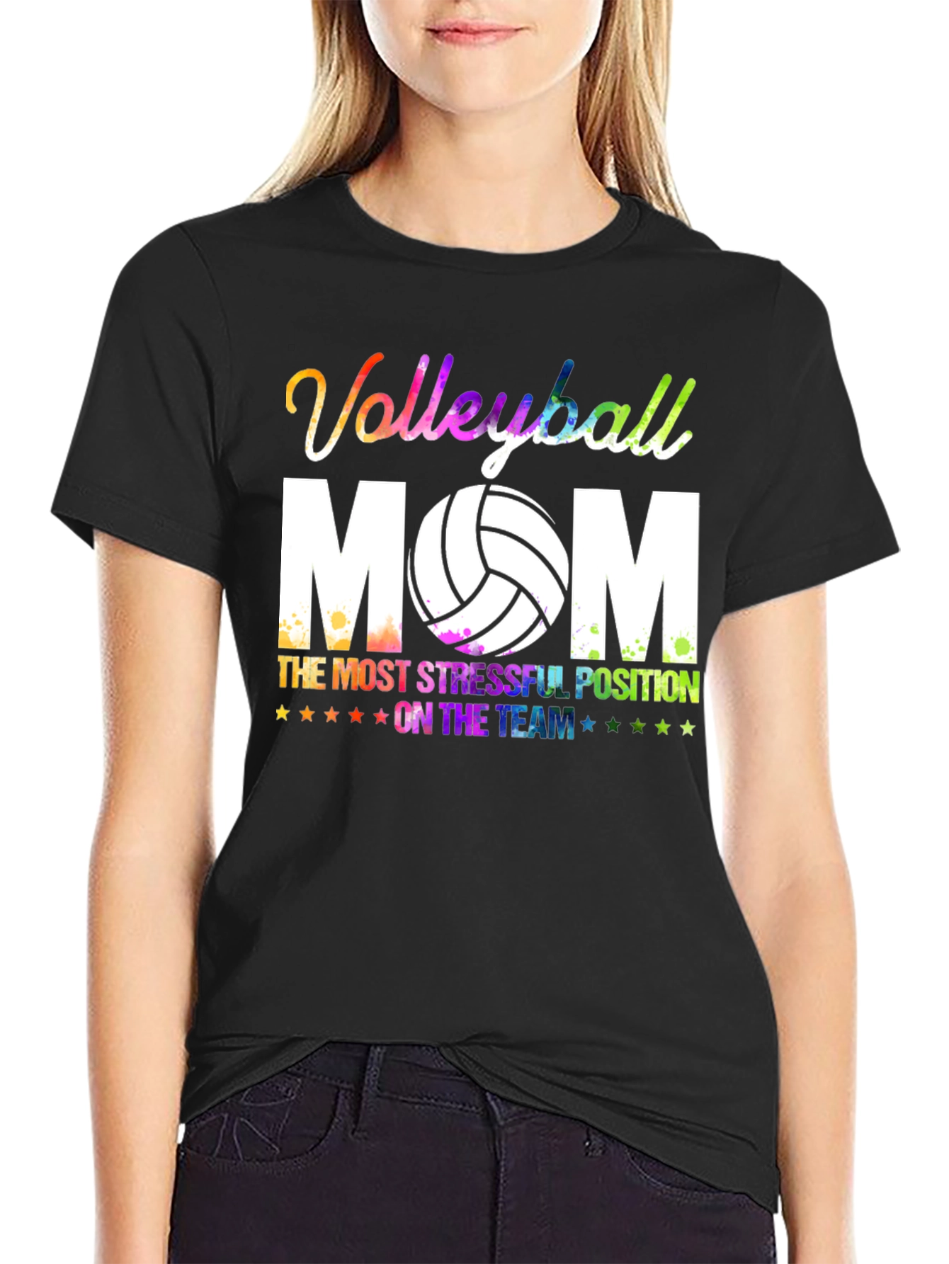 Volleyball Mom Graphic T-Shirt