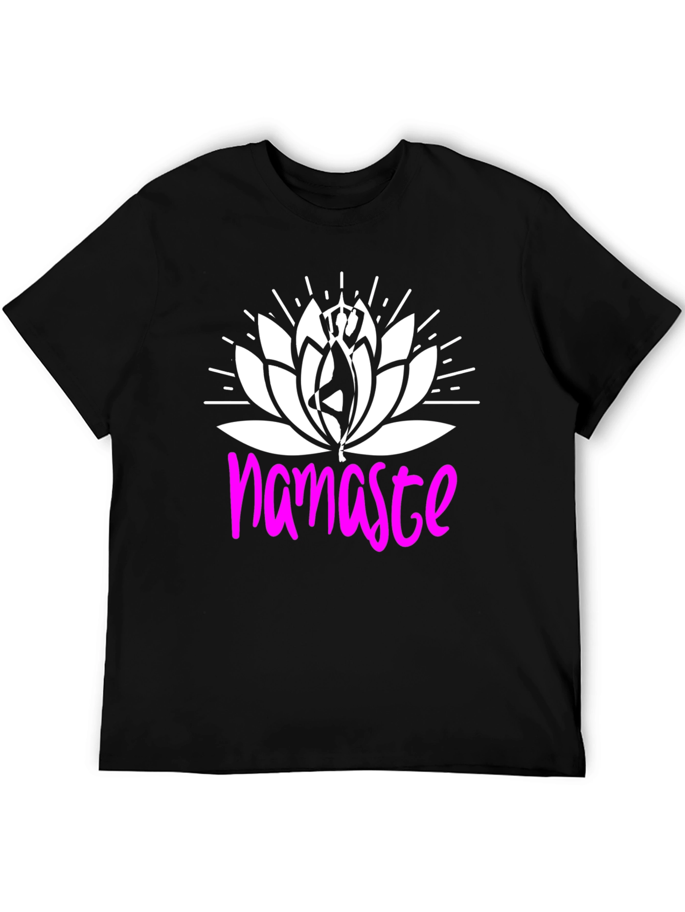 Namaste Lotus Flower Graphic T-Shirt