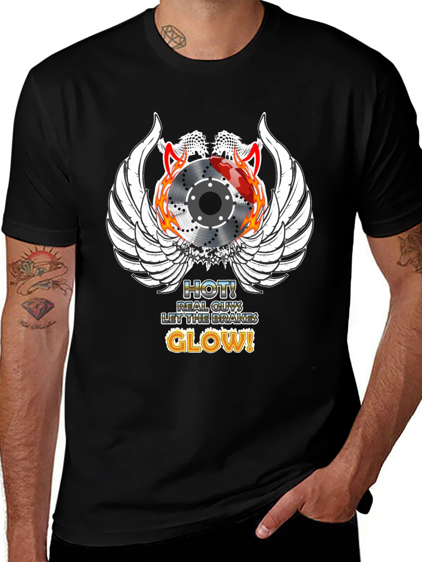 Hot Brakes Glow T-Shirt Automotive Enthusiast Tee