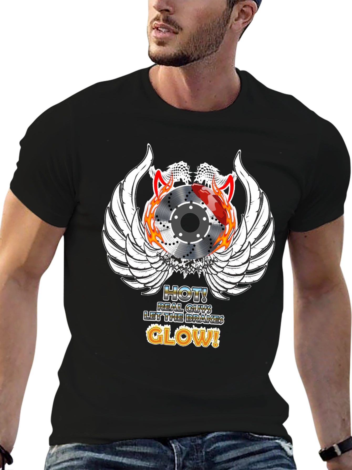 Hot Brakes Glow T-Shirt Automotive Enthusiast Tee