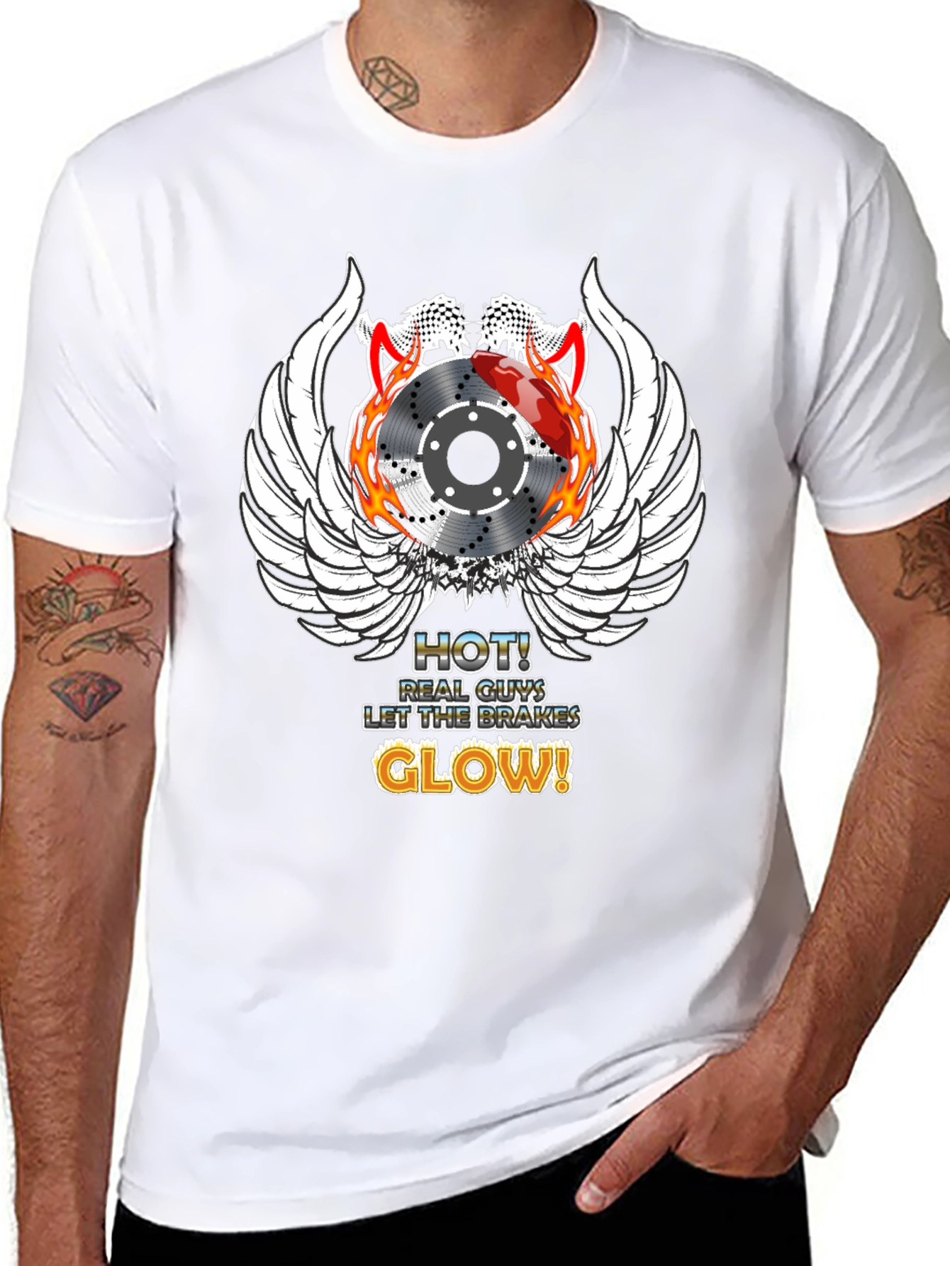 Hot Brakes Glow T-Shirt Automotive Enthusiast Tee