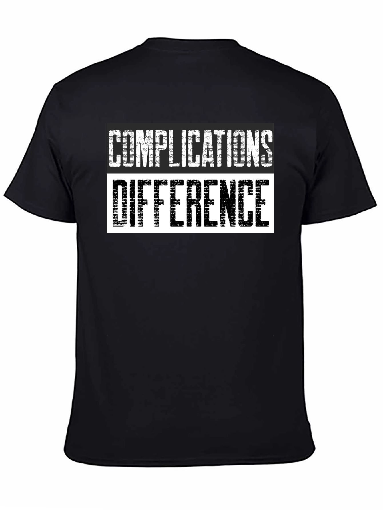 Complications Difference Graphic Tee - Black Cotton T-Shirt