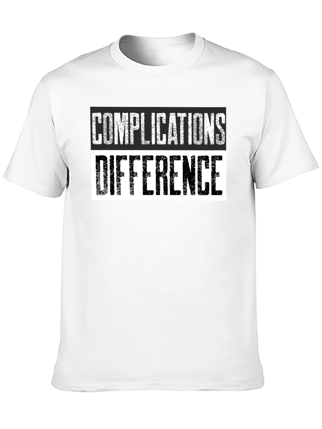 Complications Difference Graphic Tee - Black Cotton T-Shirt