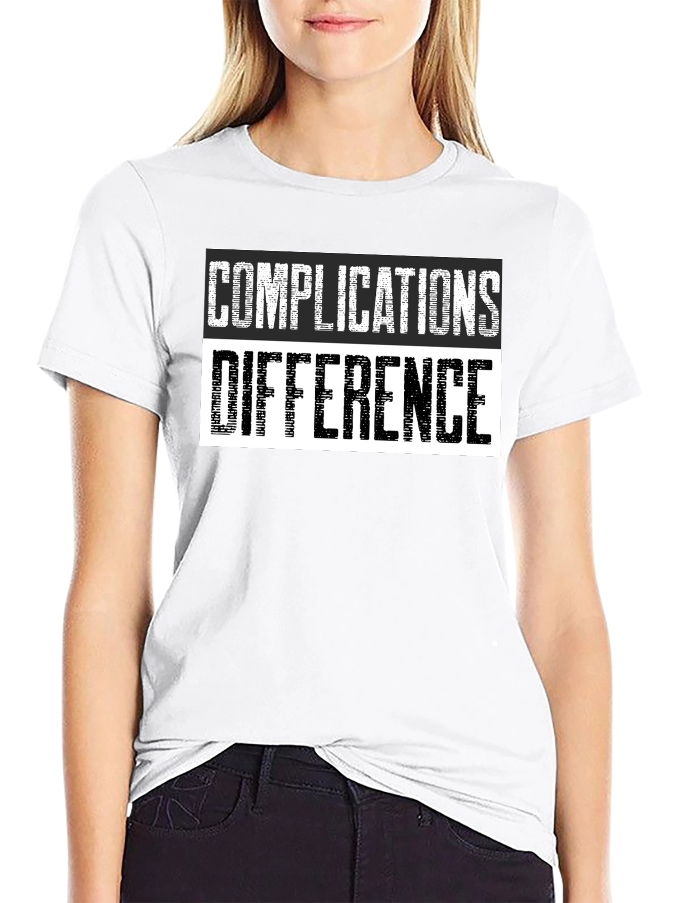 Complications Difference Graphic Tee - Black Cotton T-Shirt
