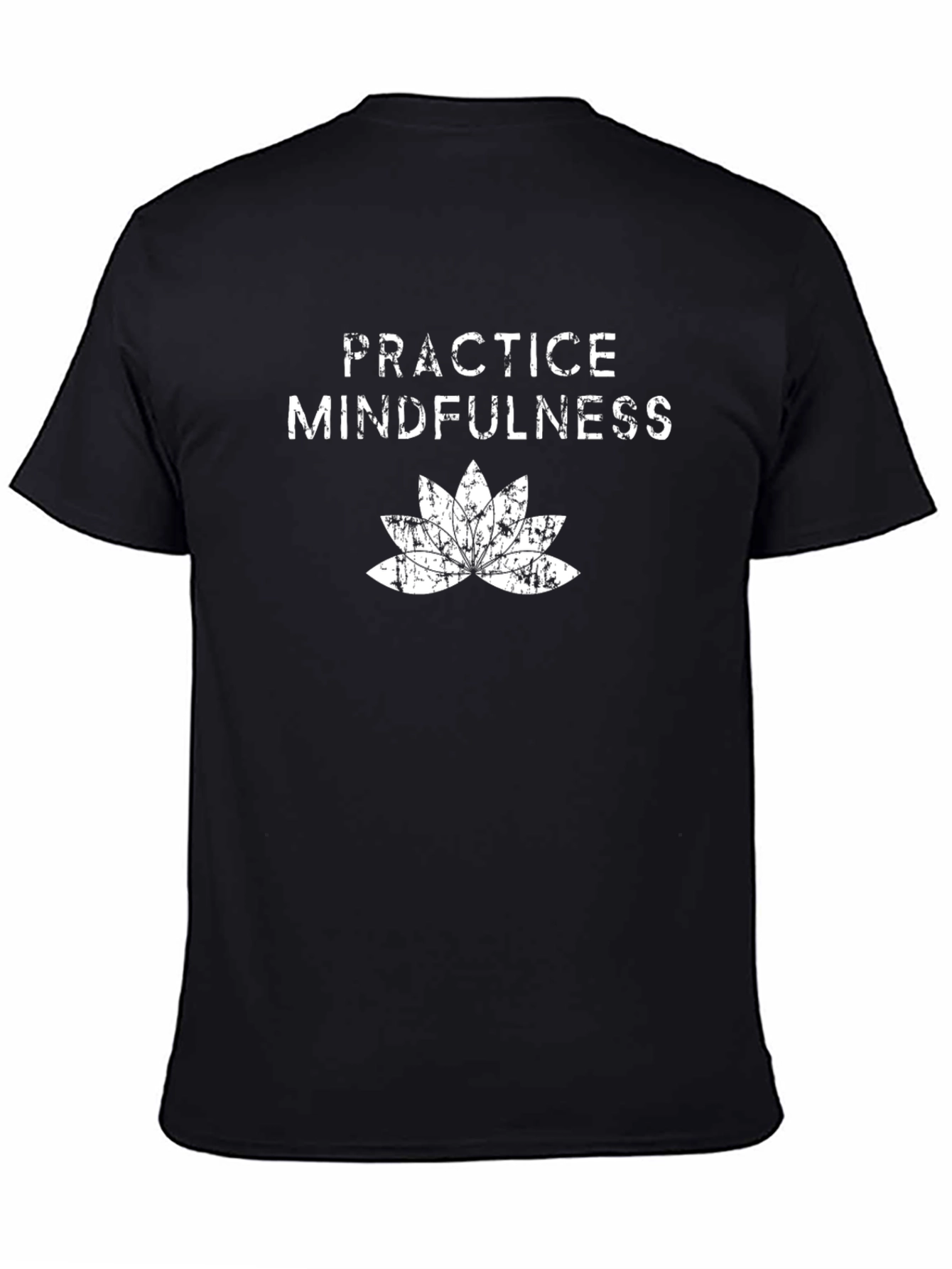 Mindfulness Lotus Graphic T-Shirt - Black