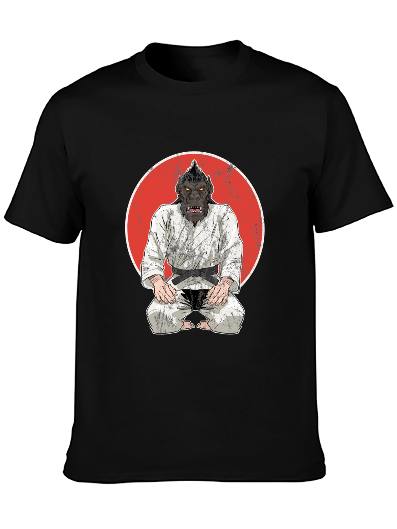 Martial Arts Gorilla Graphic Tee - Black