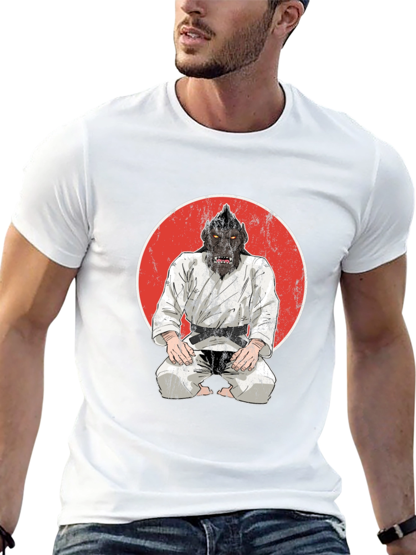Martial Arts Gorilla Graphic Tee - Black