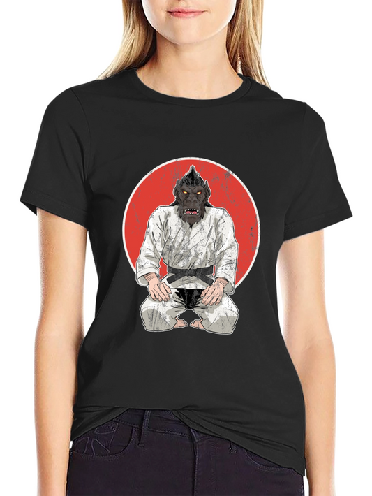 Martial Arts Gorilla Graphic Tee - Black