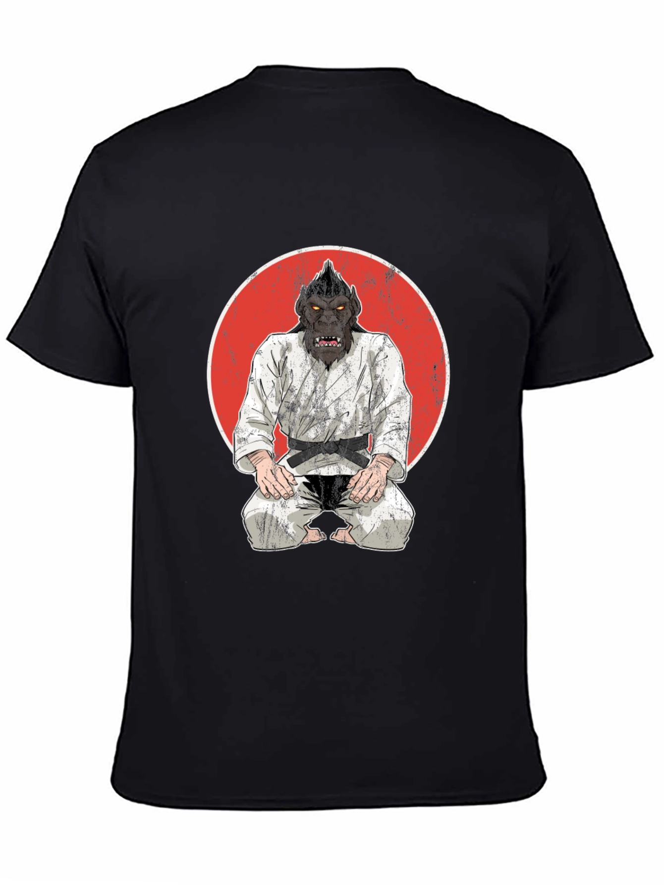 Martial Arts Gorilla Graphic Tee - Black