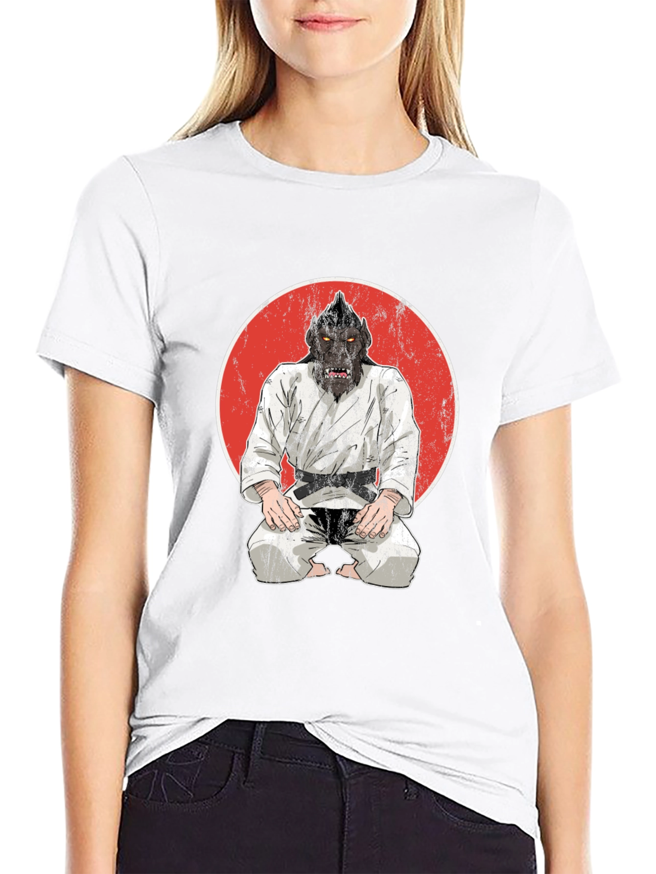 Martial Arts Gorilla Graphic Tee - Black