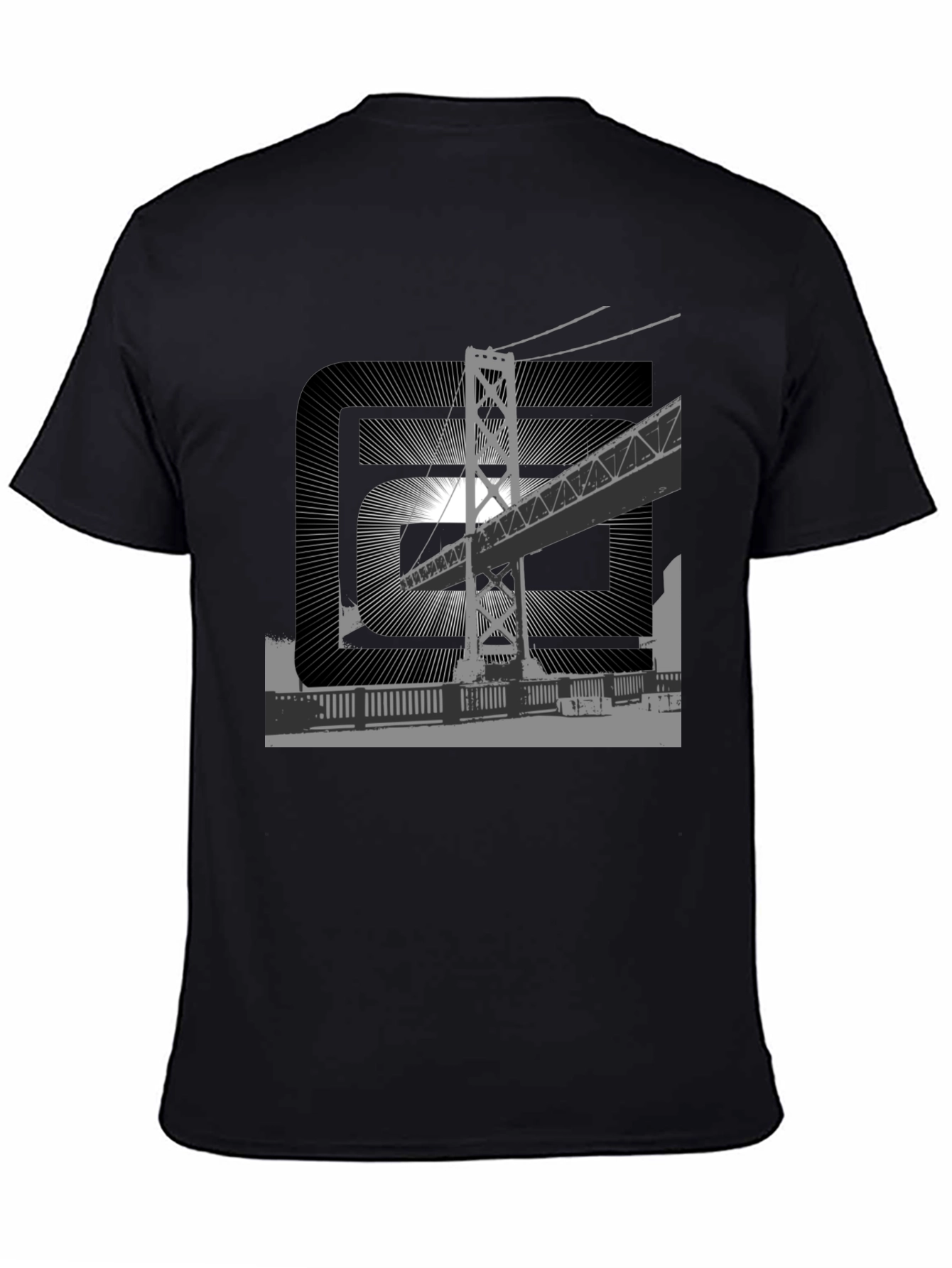 Urban Bridge Graphic Tee - Black