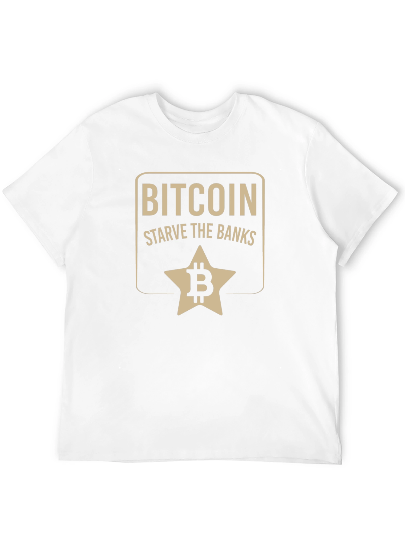 Bitcoin Starve the Banks Graphic T-Shirt