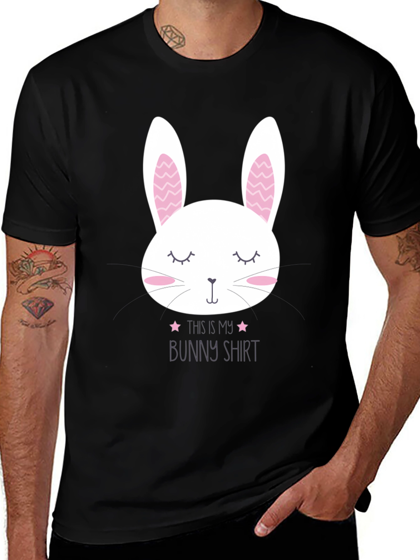 Cute Bunny Shirt - Easter Apparel for Men