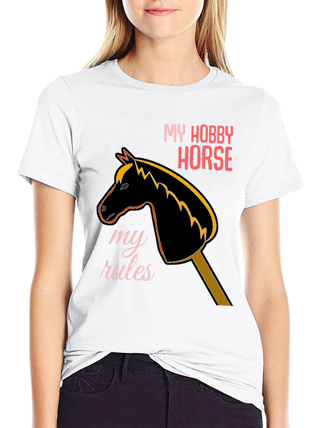 My Hobby Horse T-Shirt - Black Unique Design