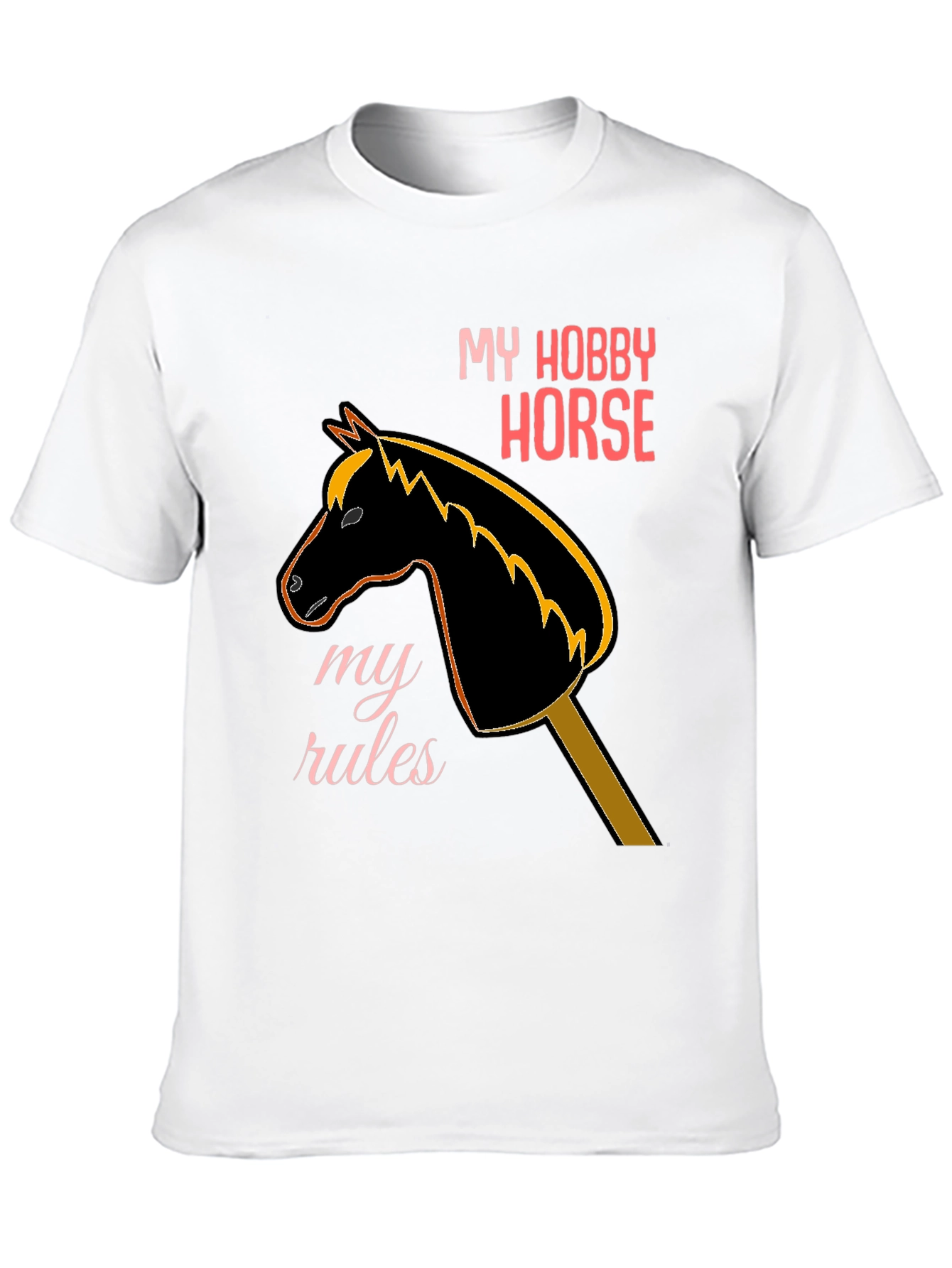 My Hobby Horse T-Shirt - Black Unique Design