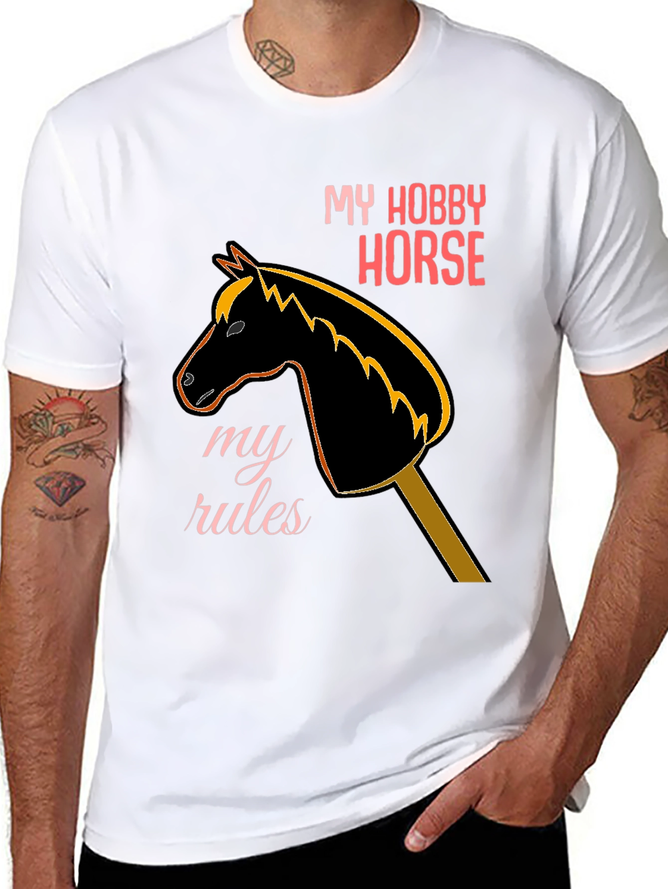 My Hobby Horse T-Shirt - Black Unique Design