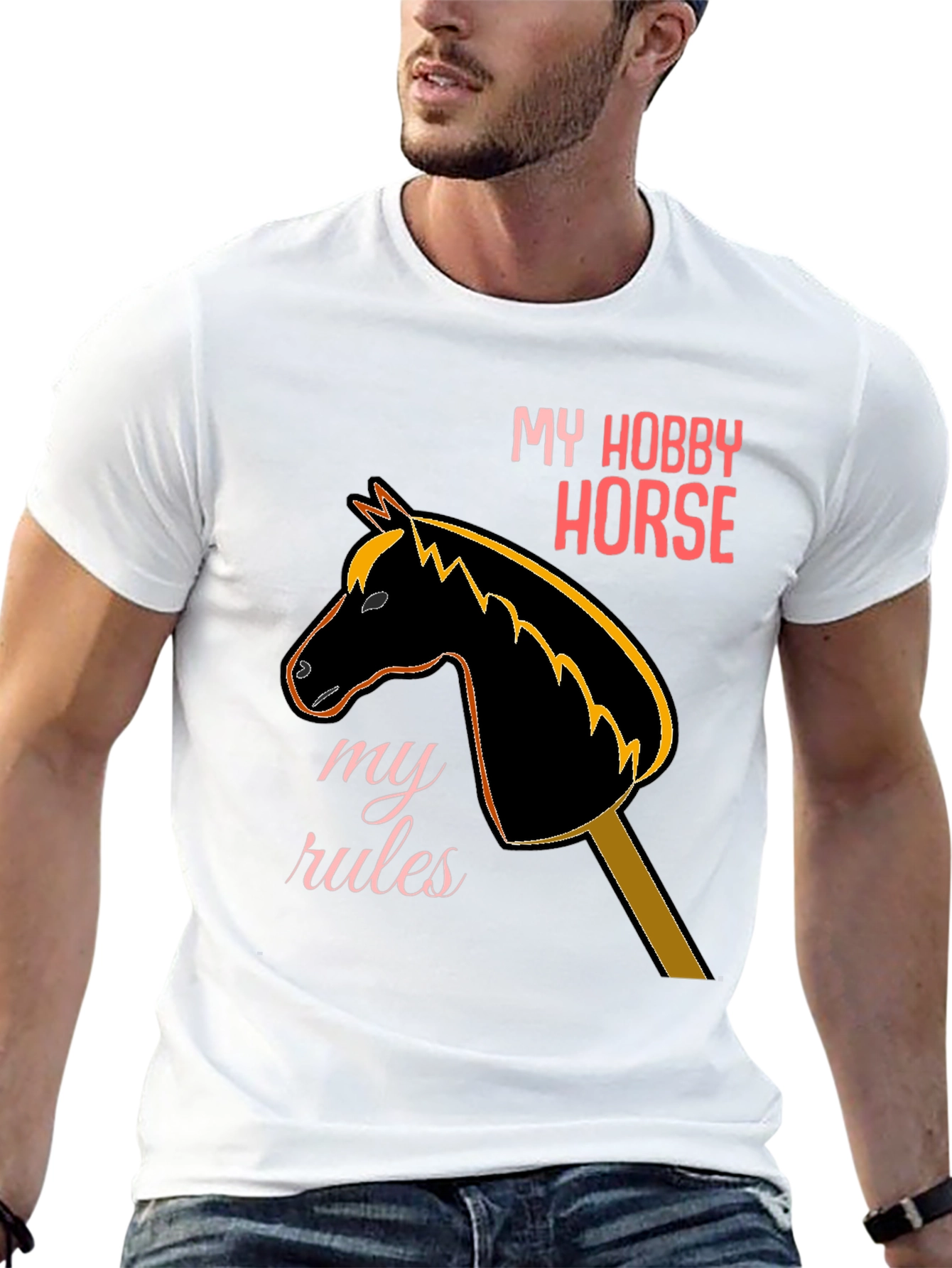 My Hobby Horse T-Shirt - Black Unique Design