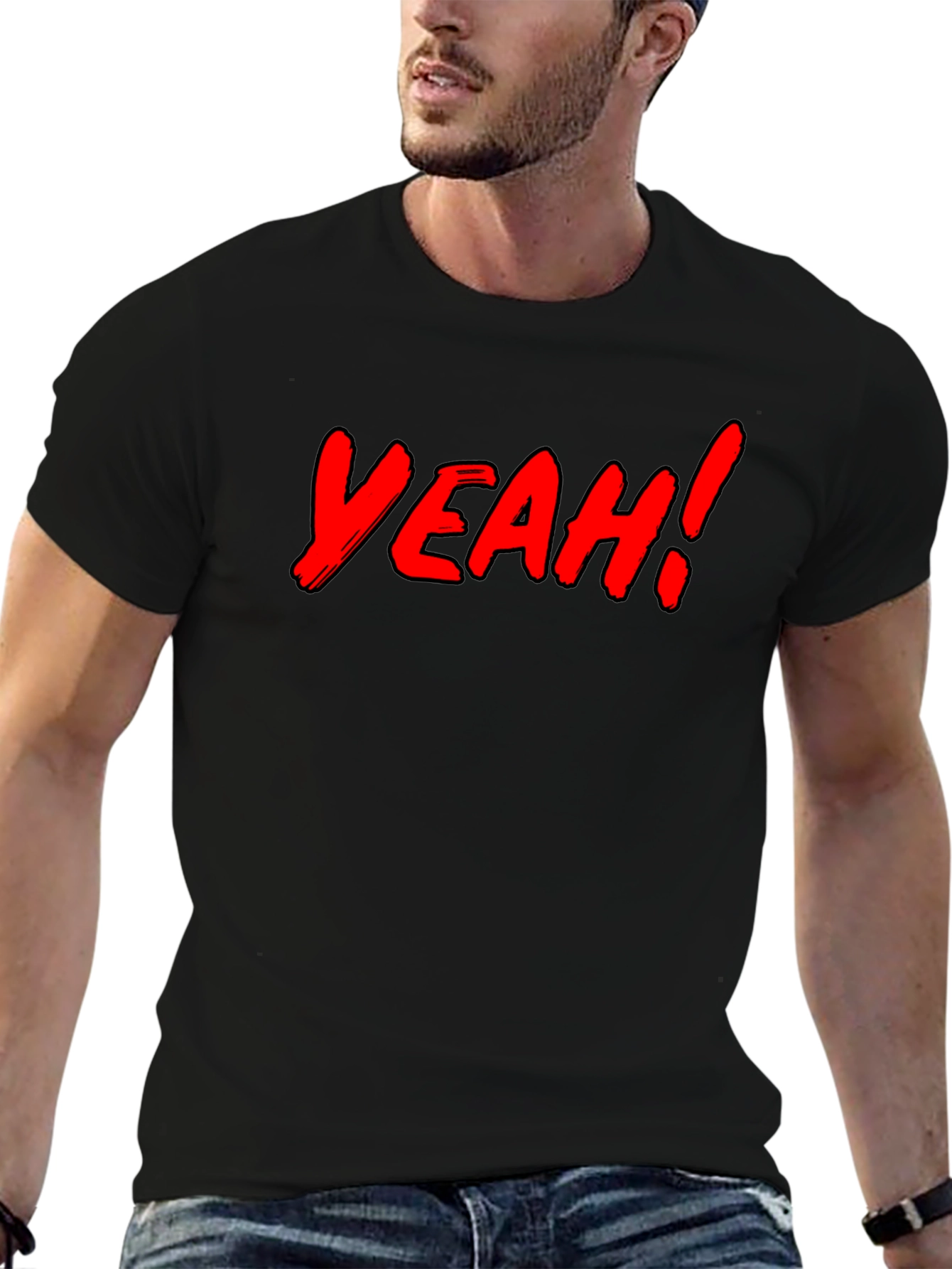 Yeah! Graphic Print Black T-Shirt