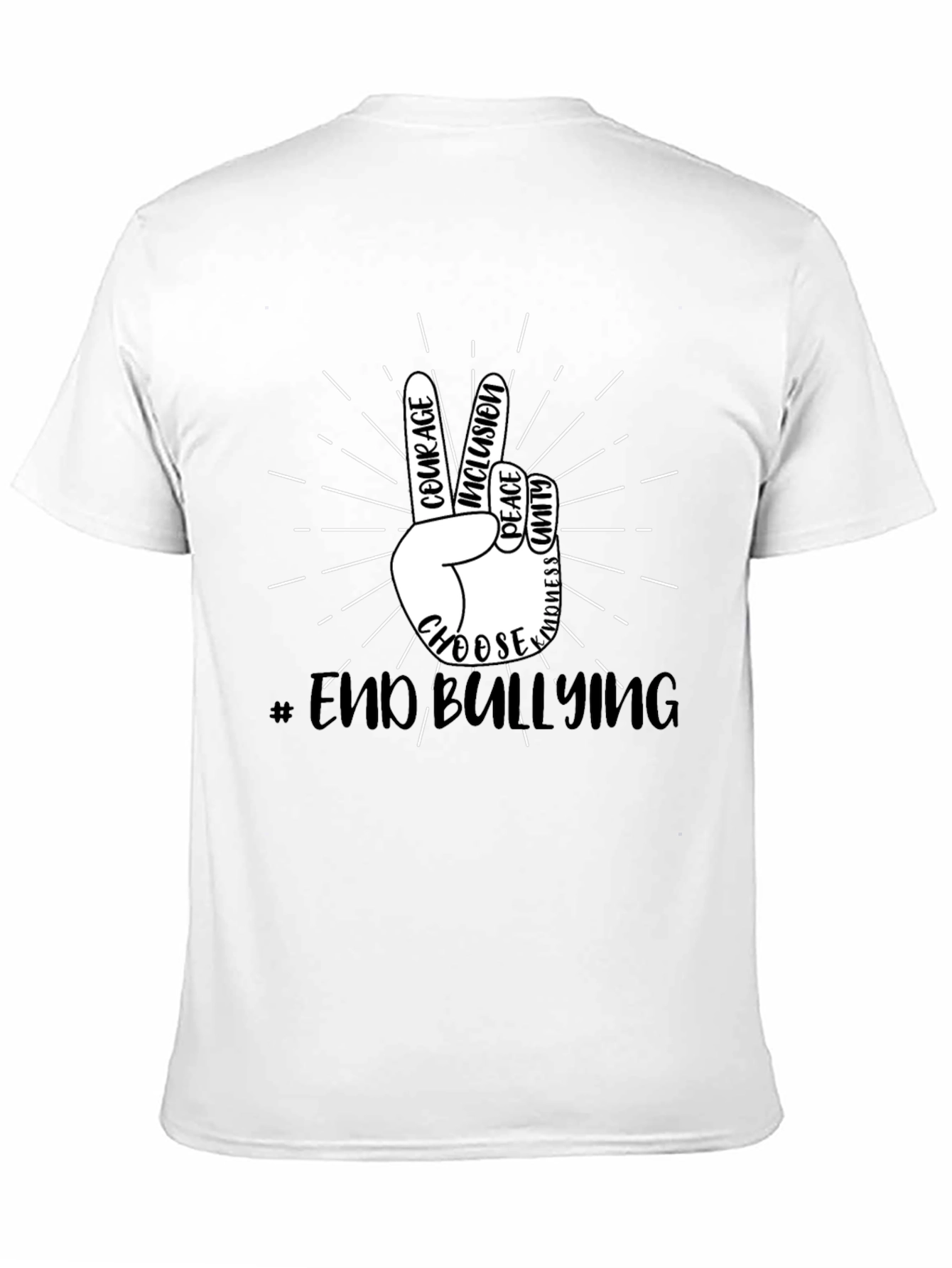 End Bullying Peace Sign T-Shirt
