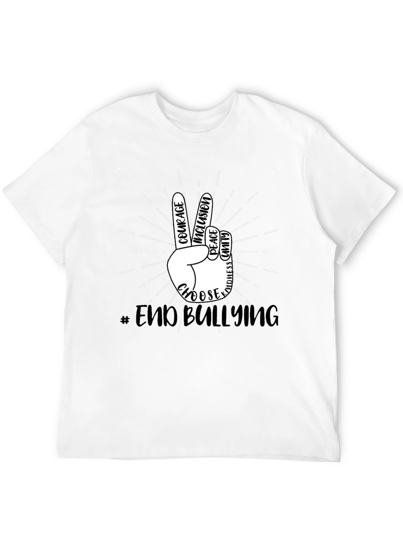 End Bullying Peace Sign T-Shirt