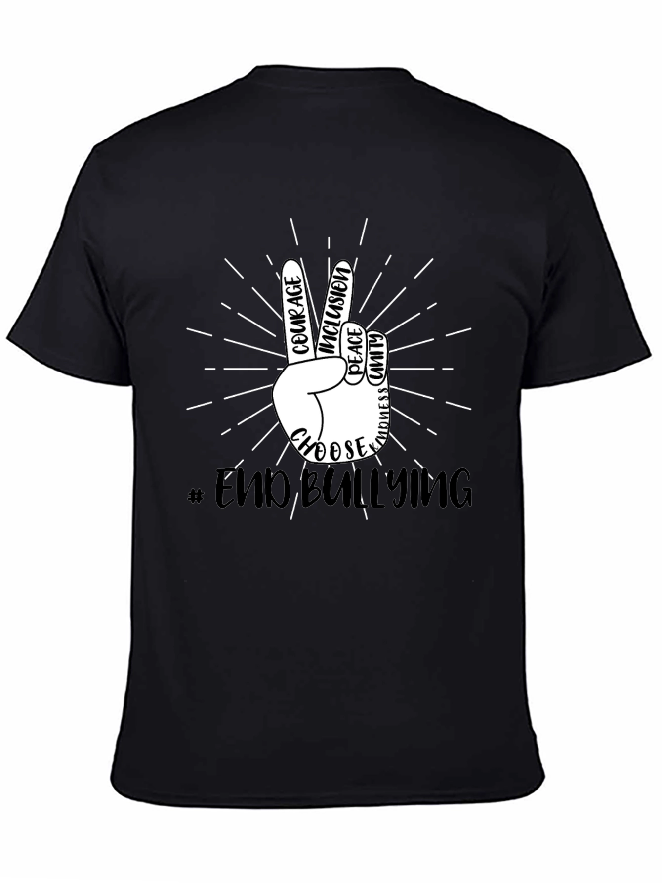End Bullying Peace Sign T-Shirt