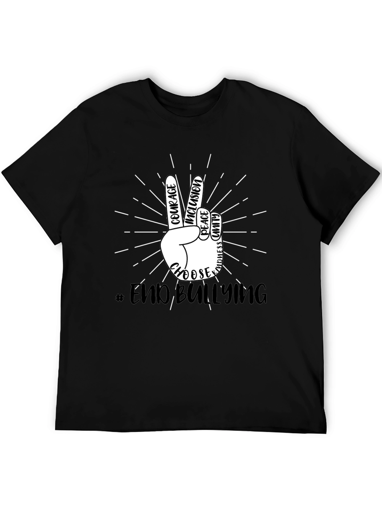End Bullying Peace Sign T-Shirt