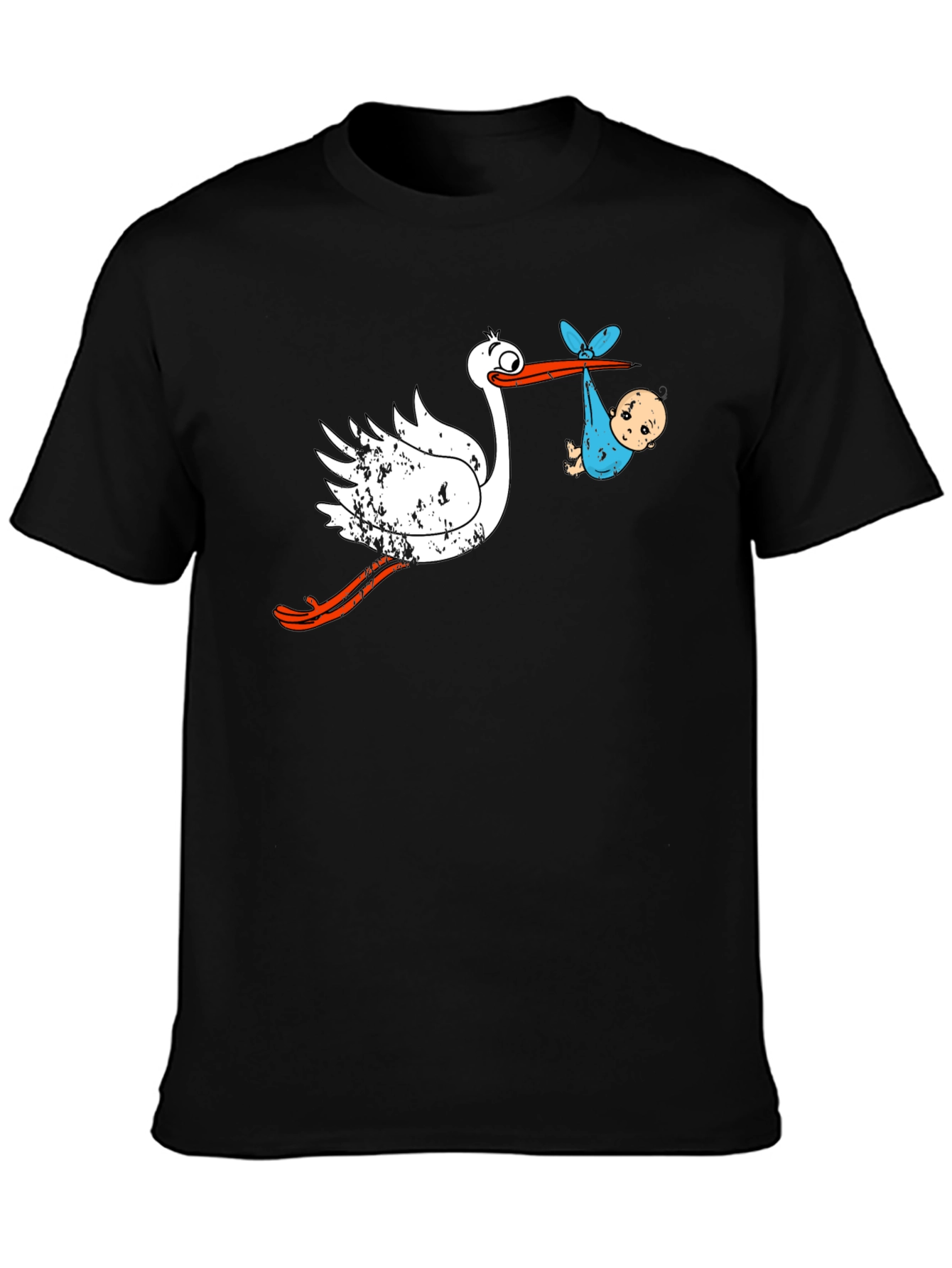 Stork and Baby Graphic T-Shirt
