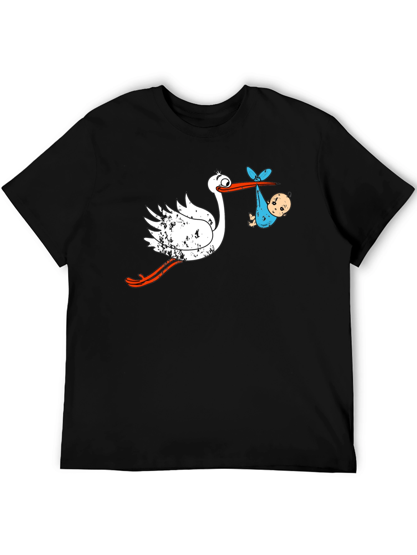 Stork and Baby Graphic T-Shirt