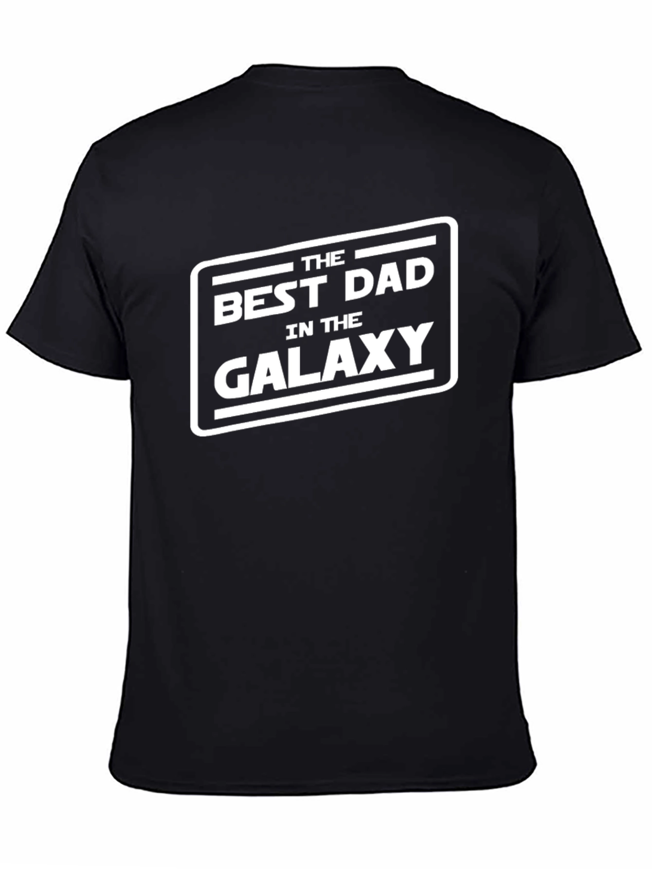 Best Dad in the Galaxy Black Graphic T-Shirt