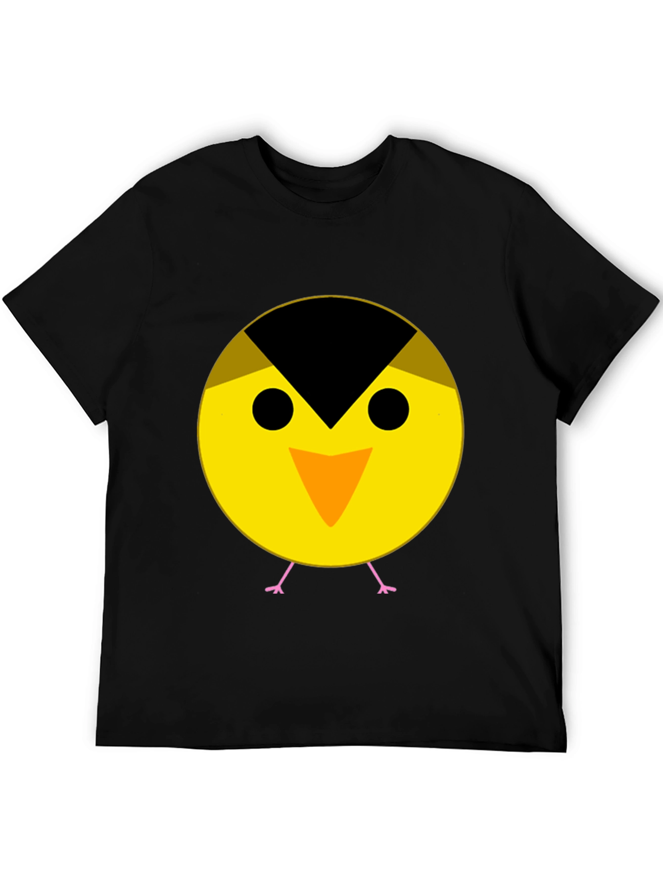 Cute Bird Graphic Tee - Black