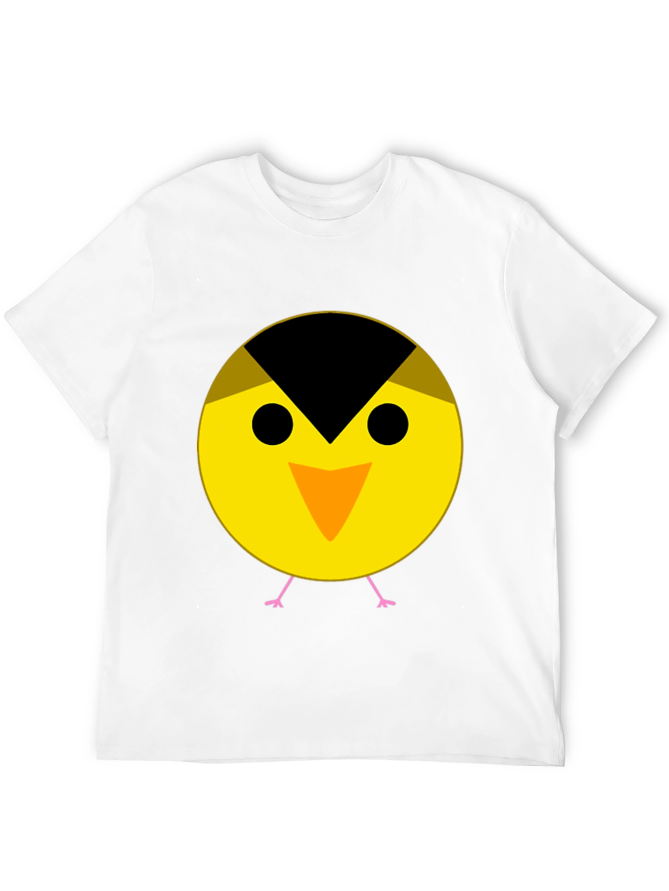 Cute Bird Graphic Tee - Black