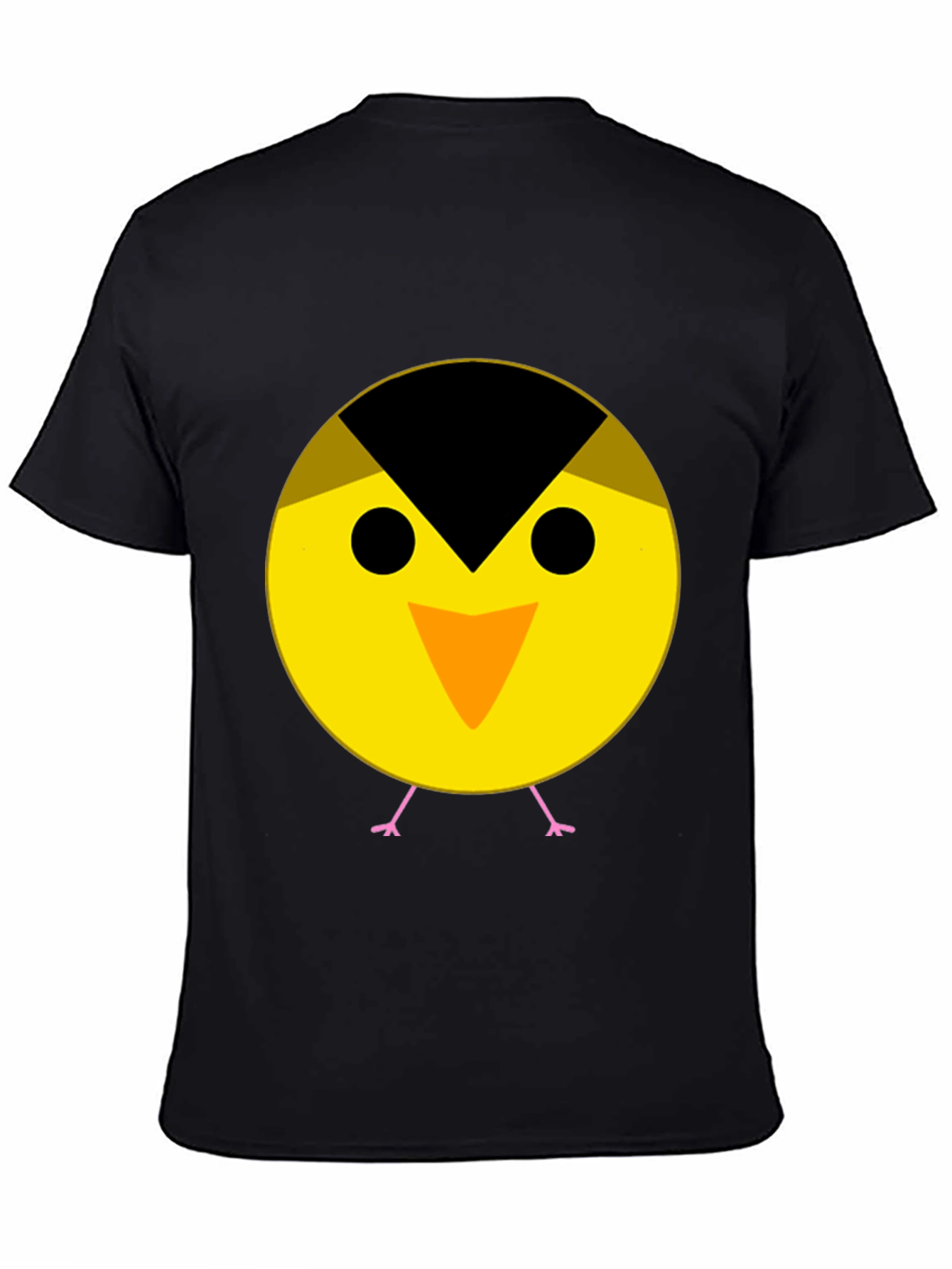 Cute Bird Graphic Tee - Black