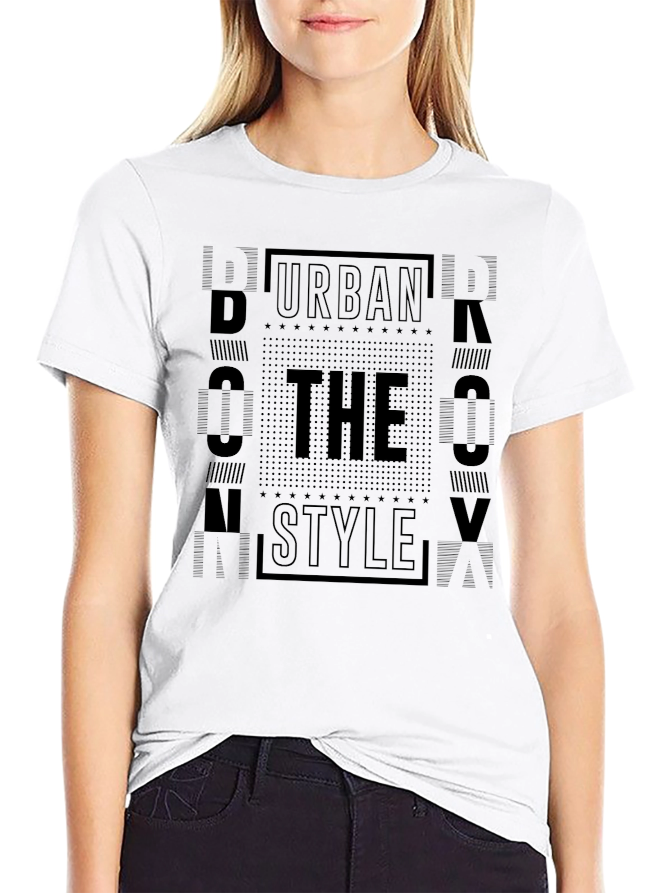 Urban Style Graphic Tee - Black