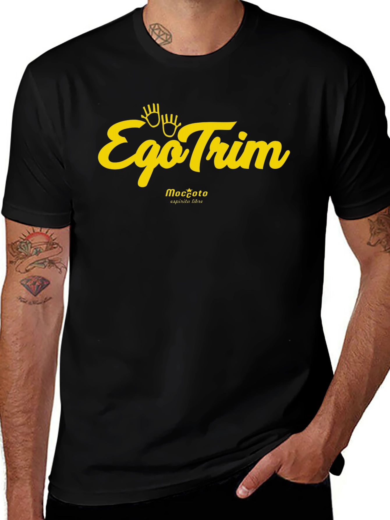 EgoTrim Graphic Tee - Black Cotton Blend