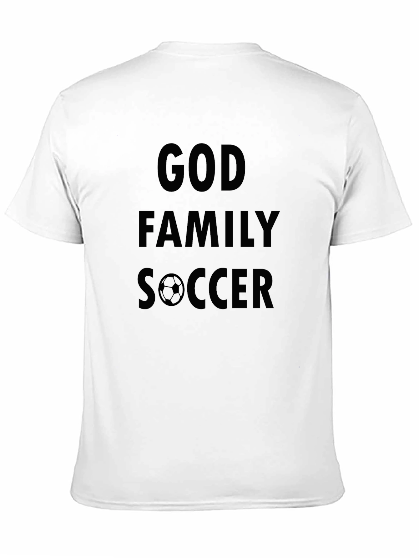 God Family Soccer T-Shirt - Black Graphic Tee