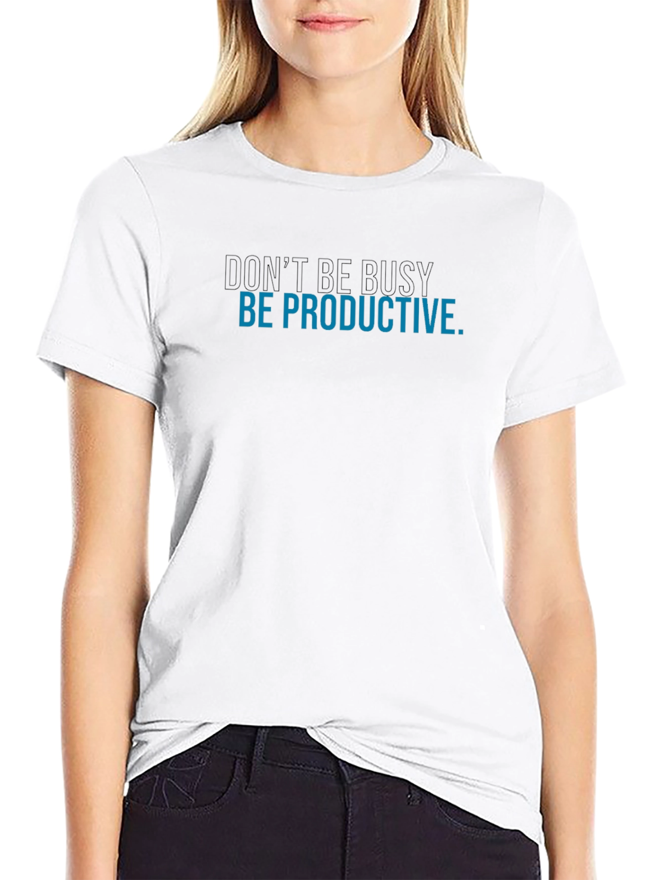 Dont Be Busy Be Productive Mens Black T-Shirt