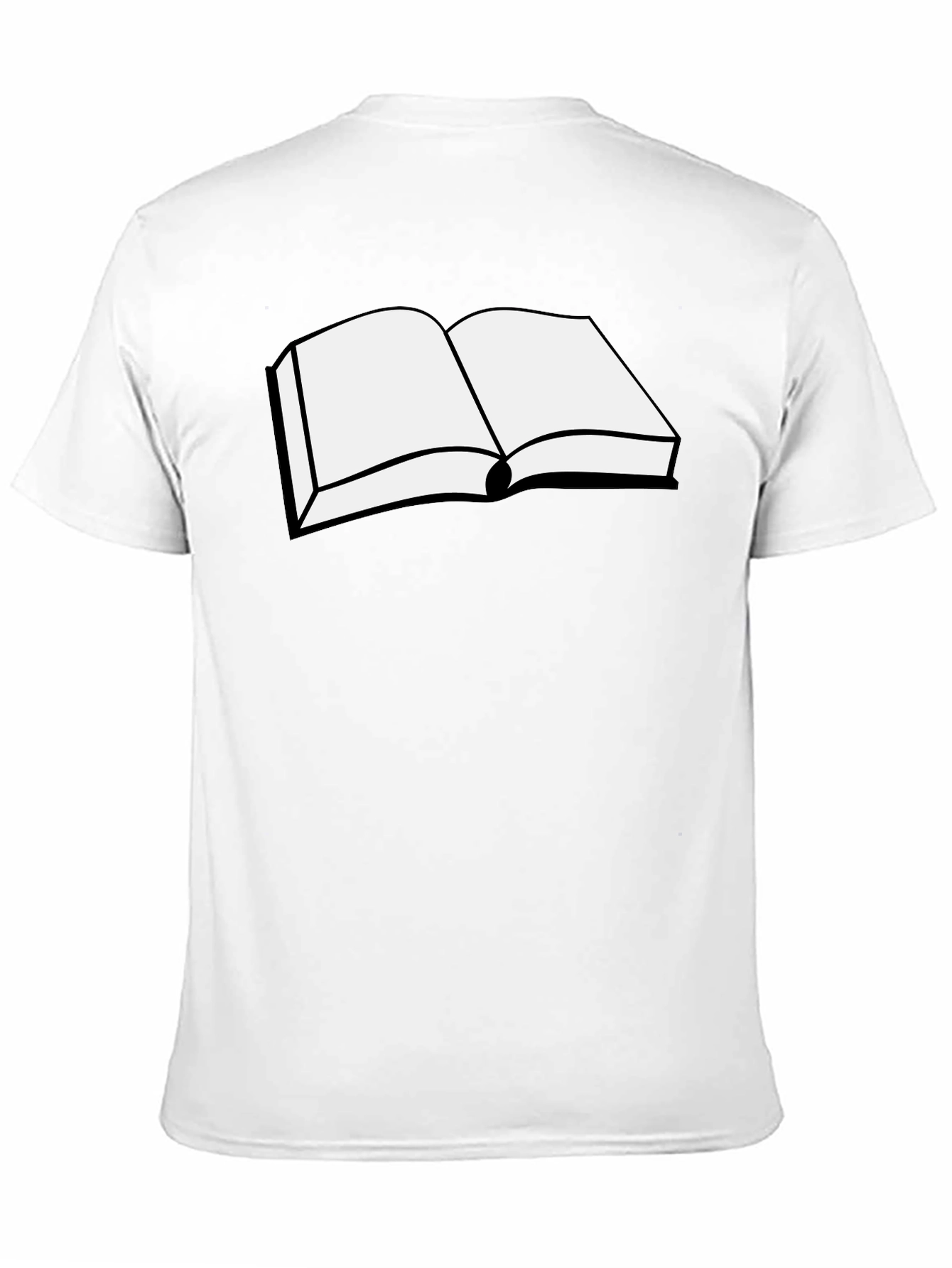 Open Book Graphic Tee - Black Cotton T-Shirt