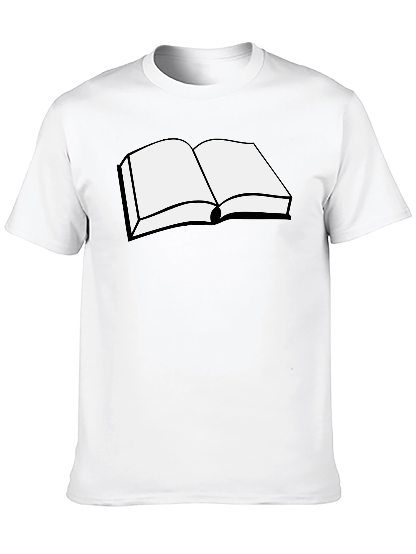 Open Book Graphic Tee - Black Cotton T-Shirt