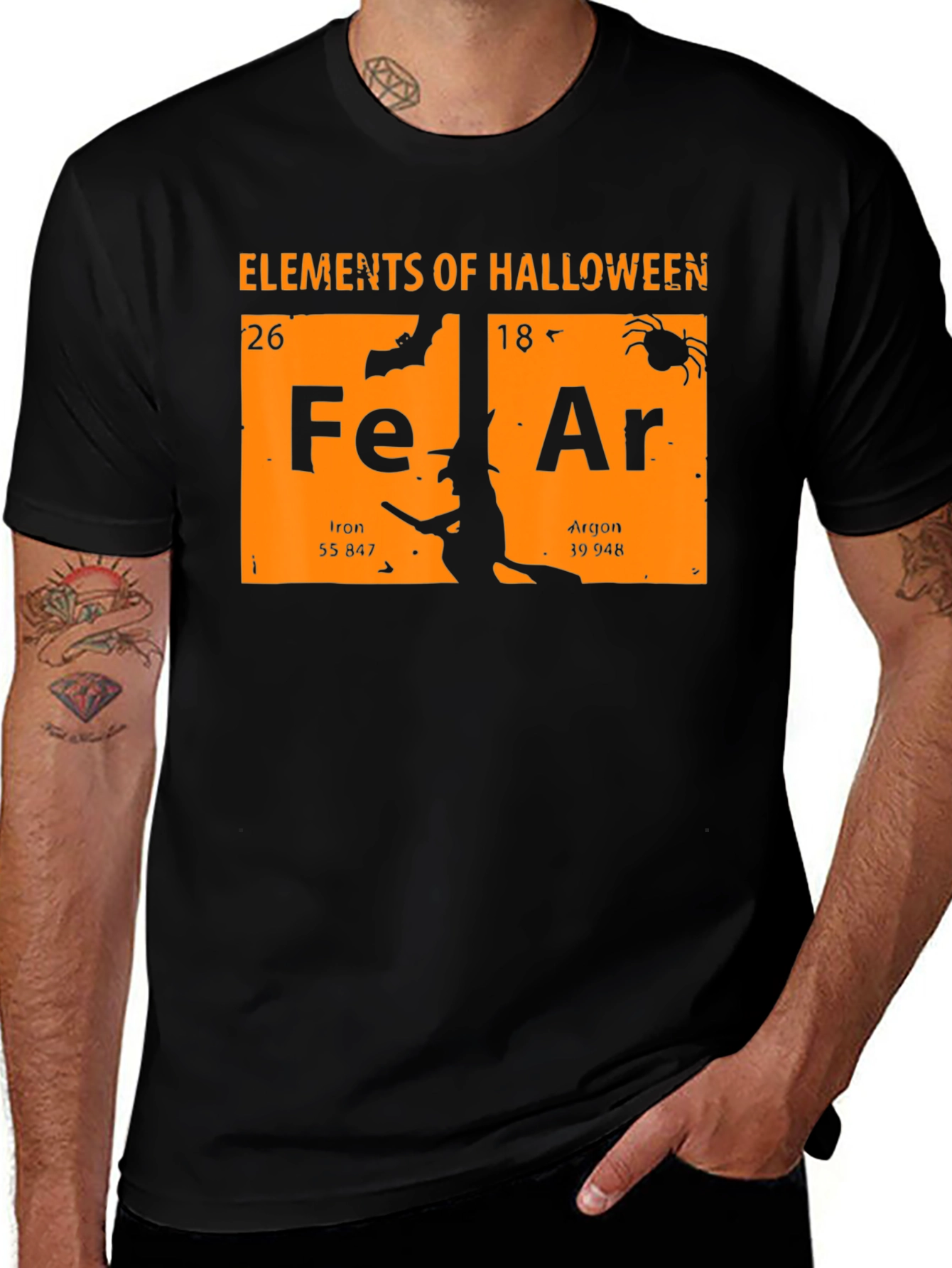 Elements of Halloween T-Shirt: Fear Periodic Table Design