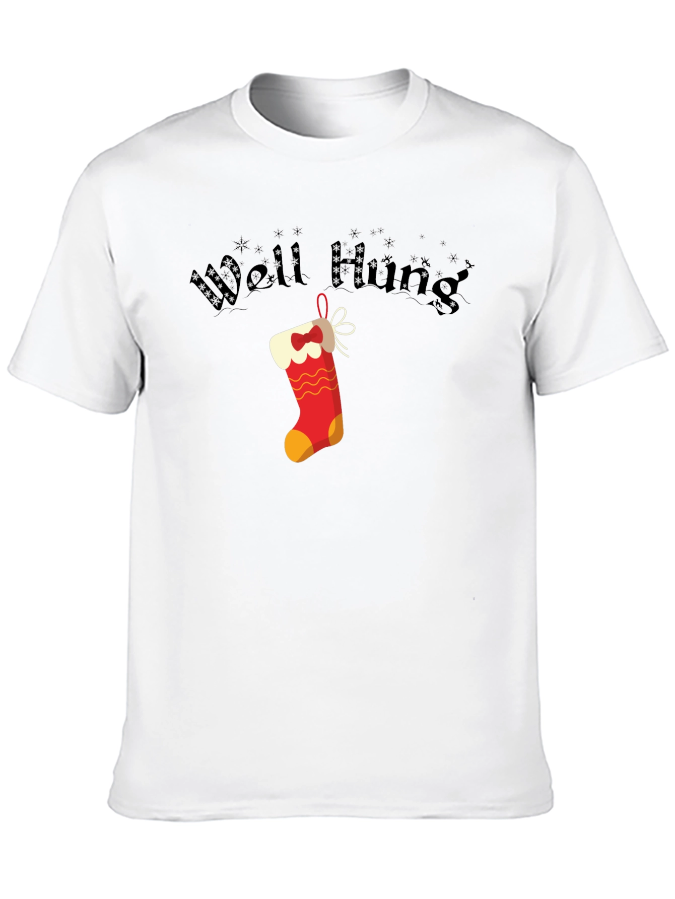 Well Hung Christmas Stocking Graphic Tee