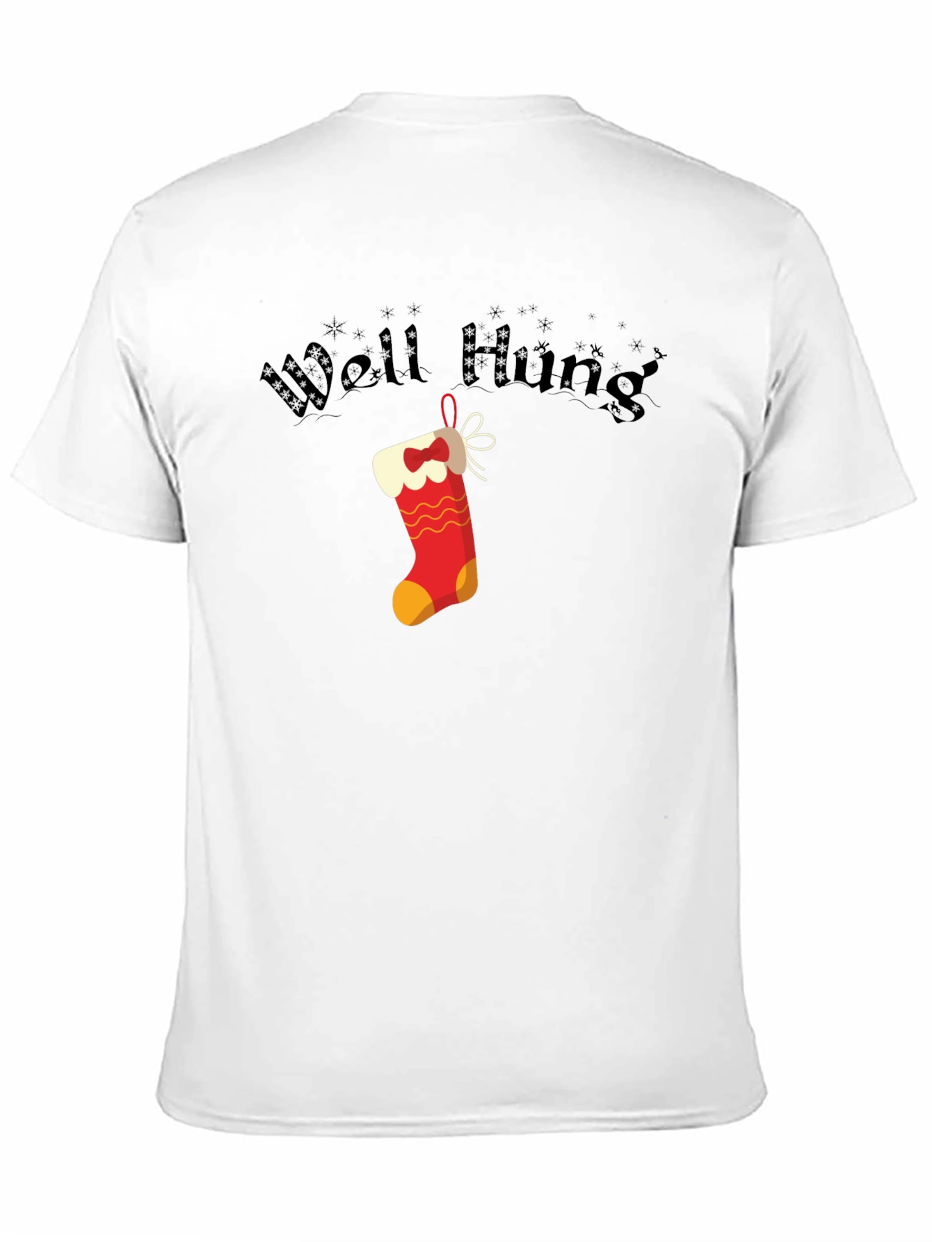 Well Hung Christmas Stocking Graphic Tee