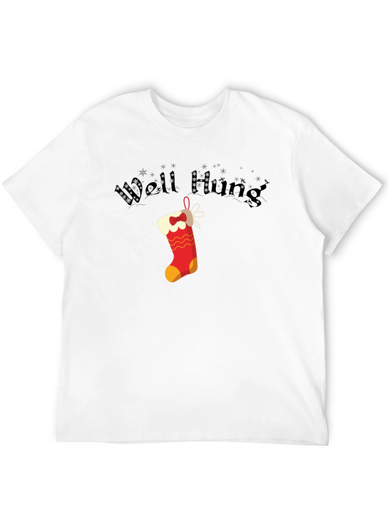 Well Hung Christmas Stocking Graphic Tee
